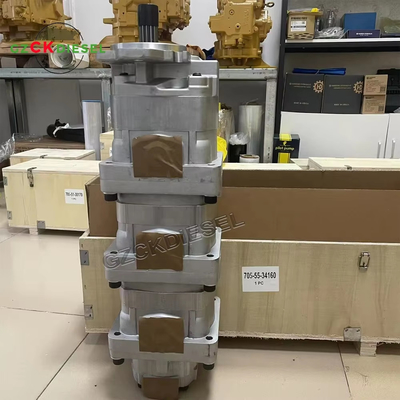 comprar Bomba de engrenagem hidráulica 705-55-34140 705-55-34160 705-55-34190 Para carregadores de rodas Komatsu WA350-3A-S WA350-3-X online manufacture
